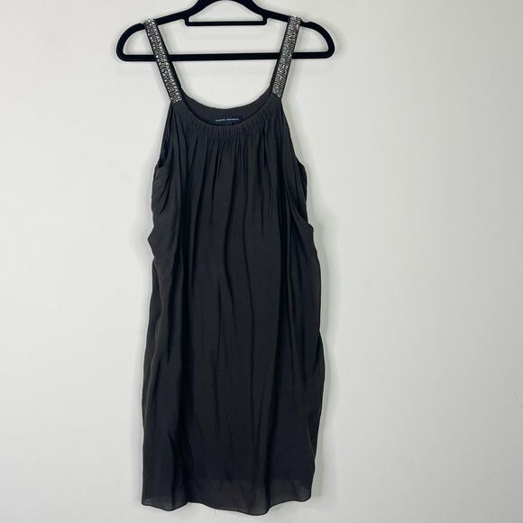 Banana Republic Silk Beaded Double Layered Dress Women's Size Medium - Picture 9 of 9